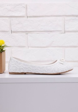 БЕЛЫЕ ЖЕНСКИЕ балетки на шнуровке, без шнуровки