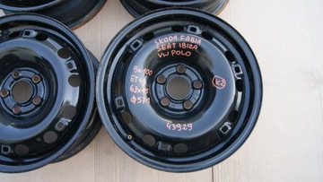 4× DISK OCELOVÝ SKODA OE 6.0" X 15" 5X100