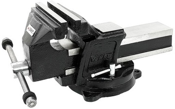 МОЩНЫЕ ВРАЩАЮЩИЕСЯ ЗАМОЧНЫЕ ТИСКИ С НАКОВАЛЬНЕЙ, ЧУГУН, 150 мм, ЗАКАЛЕННАЯ СТАЛЬ