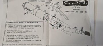 ВЫХЛОПНАЯ СИСТЕМА GPR DUCATI MONSTER 400-600