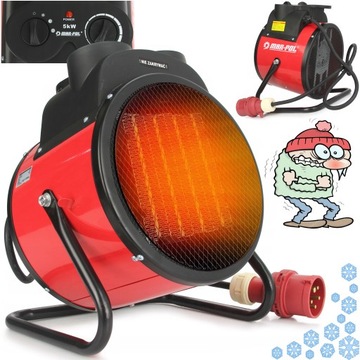 NAGRZEWNICA ELEKTRYCZNA FARELKA DMUCHAWA GRZEJNIK moc 5kW TERMOSTAT