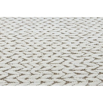 Dywan sznurkowy tarasowy jodełka beżowy 140x200