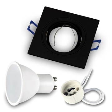 Oprawa halogen ODLEW CZARNY+ LED GU10 7W 3000K
