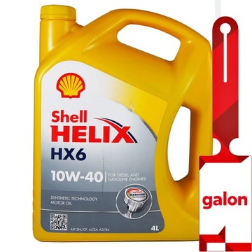 SHELL Helix HX6 10W40 4L - mineralny olej silnikowy
