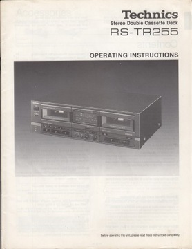 РУКОВОДСТВО ПОЛЬЗОВАТЕЛЯ Видеомагнитофона TECHNICS RS-TR255