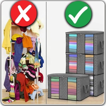 КРЫШКА-ОРГАНАЙЗЕР КОНТЕЙНЕР ДЛЯ ПОСТЕЛЬНОГО БЕЛЬЯ ОДЕЖДНОЕ ОДЕЯЛО 60х45х35 94л