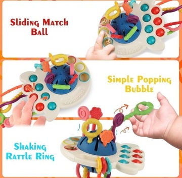 Сенсорный образовательный антистрессовый прорезыватель Монтессори детская игрушка