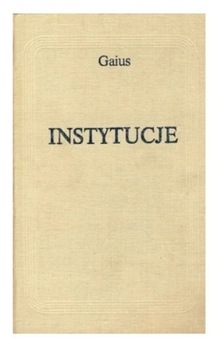 Gaius Instytucje prawo rzymskie