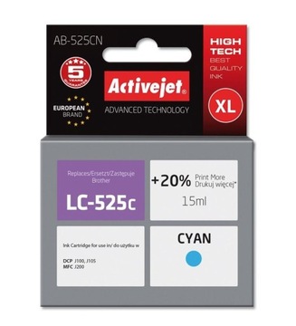 Tusz do Brother LC525 DCP J100 J105 MFC J200 XL