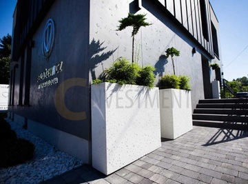 Большие бетонные садовые цветочные горшки для деревьев из архитектурного бетона SLABB.