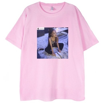 T-shirt Ariana Grande instagram różowy koszulka S