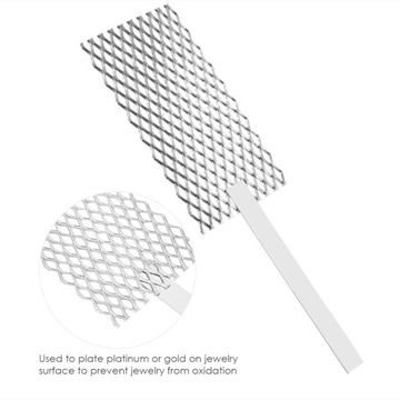 Platinum-plated titanium anode Rhodium plating of jewelry