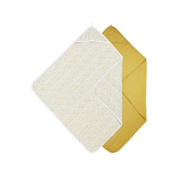 Meyco Baby Cheetah/Jednokolorowy szlafrok - 2-pak - honey gold - 80x80cm