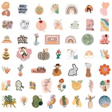 НАБОР НАКЛЕЙКОВ МИКС АКВАРЕЛЕЙ 100 шт.