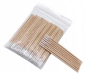 ДЕРЕВЯННЫЕ ВАТНЫЕ ПАЛОЧКИ х 100 шт.