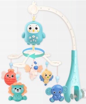 Мобильная музыкальная шкатулка для кроватки, подсветка с дистанционным управлением