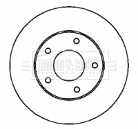 BORG & BECK BBD4327 ДИСК ГАЛЬМІВНА ПЕРІД 