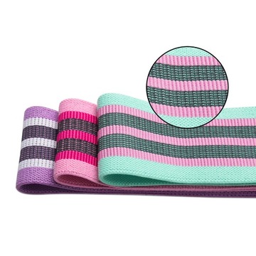 ZESTAW 3x MOCNE GUMY DO ĆWICZEŃ OPASKI MATERIAŁOWE OPOROWE TAŚMY FITNESS