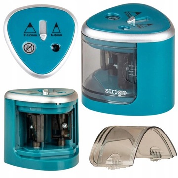 TEMPERÓWKA ELEKTRYCZNA PODWÓJNA STRIGO 6-8/9-12 mm TURKUSOWA