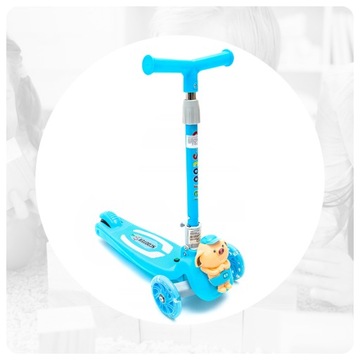 HULAJNOGA TRÓJKOŁOWA BALANSOWA LED MUZYKA SKŁADANA