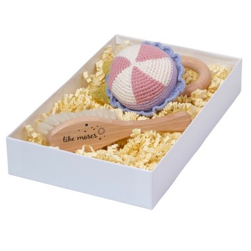 PREZENT DLA NIEMOWLAKA DZIECKA ZABAWKA GRZECHOTKA HANDMADE CHRZEST ROCZEK