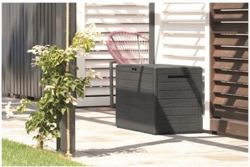 САДОВЫЙ ЯЩИК 140 Л АНТРАЦИТОВЫЙ ДЕРЕВЯННЫЙ ЯЩИК