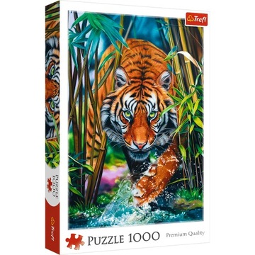 Puzzle 1000 elementów - Drapieżny Tygrys