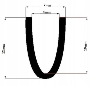 Бампер, защита кромок, черный, 3 мм