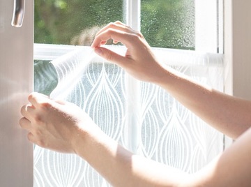 Оконная пленка Витраж Непрозрачный орнамент Белый DIY