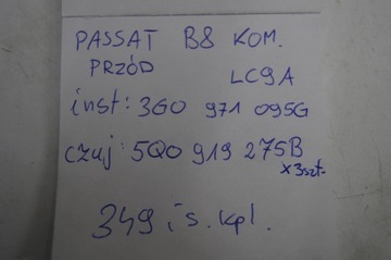 INSTALACE NÁRAZNÍKU PŘEDNÍHO PDC LC9A PASSAT B8 KOMBI