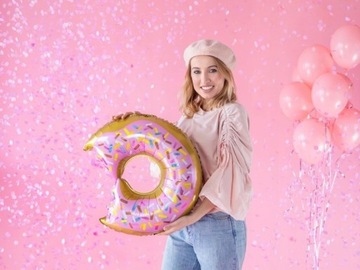 Трубка конфетти для детского душа, розовая, 60 см, для вечеринок