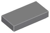 Lego 3069b tile płytka 1x2 c. szary 10 szt NOWY