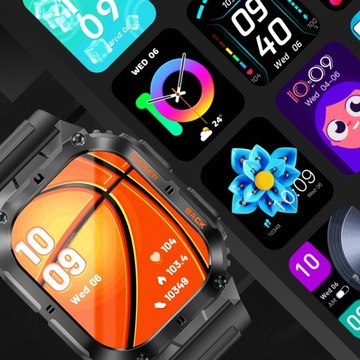 SMARTWATCH ZEGAREK MĘSKI MENU POLSKIE SPORT PULS ROZMOWY SMART WATCH AMOLED