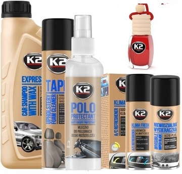 K2 ZESTAW KOSMETYKÓW DO WNĘTRZA AUTA SAMOCHODU NA ŚWIĘTA PREZENT