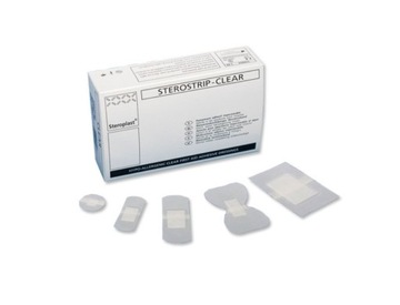 PLASTRY NA SKALECZENIA OTARCIA PĘCHERZE 100 CLEAR STEROPLAST