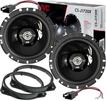 GŁOŚNIKI SAMOCHODOWE JVC CSJ-1720X 165MM 16,5CM DO OPEL CORSA D / ADAPTERY