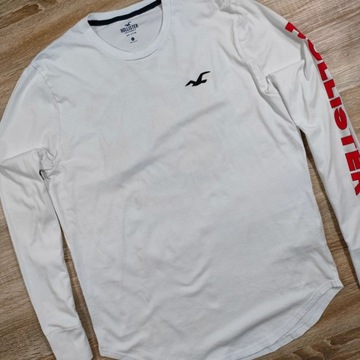 HOLLISTER California Longsleeve Logo Biały r. L