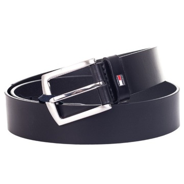 TOMMY HILFIGER MĘSKI PASEK DO SPODNI NEW DENTON 3.5 BELT CZARNY r.115