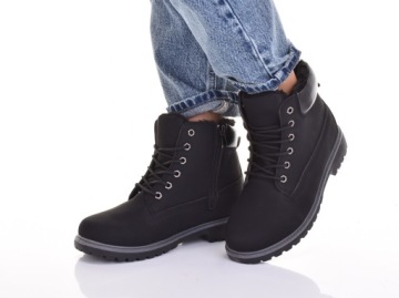 КЛАССИЧЕСКИЕ ЗИМНИЕ ЖЕНСКИЕ САПОГИ-ТРАППЕРЫ, УТЕПЛЕННЫЕ МЕХОМ ИЗ НАТУРАЛЬНОЙ КОЖИ