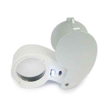 КАРМАННАЯ ЛУПА 40Х СВЕТОДИОДНАЯ СЛЕЗНАЯ УВЕЛИЧЕНИЕ 21011