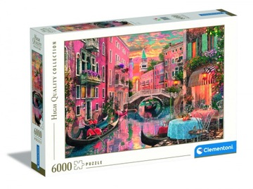 Puzzle 6000 el ementów HQ Venice evening sunset Wenecja Zachód Słońca