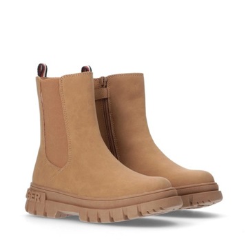 Tommy Hilfiger damskie botki BOOTIE COGNAC