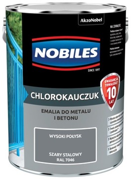 FARBA NOBILES CHLOROKAUCZUK- szara stalowa, 5l