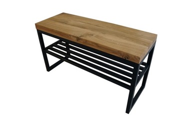 DREWNIANA ŁAWKA SIEDZISKO LOFT LITY DĄB 80 CM
