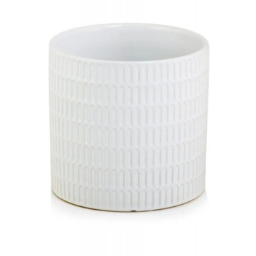 DONICZKA OSŁONKA CERAMICZNA SZKLIWIONA BIAŁA