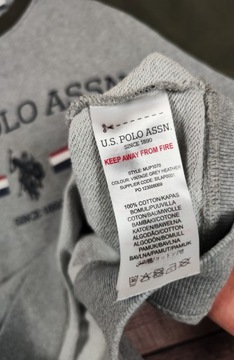 BLUZA U.S POLO ASSN MĘSKA SZARA CREWNECK CASUAL r. M