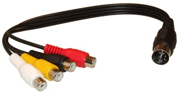 Przejście - Adapter typ Din5 wt - 4x RCA gn