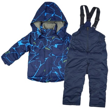 ZIMOWY KOMBINEZON 2cz. SPORTS granat n.linie r.98
