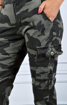 Женские брюки Джинсы Джинсы на резинке с камуфляжным принтом PUSH-UP