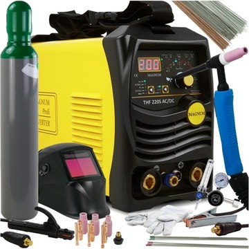 SPAWARKA TIG DO ALUMINIUM ZESTAW MAGNUM THF 220S AC DC 200A 230V Inwertor